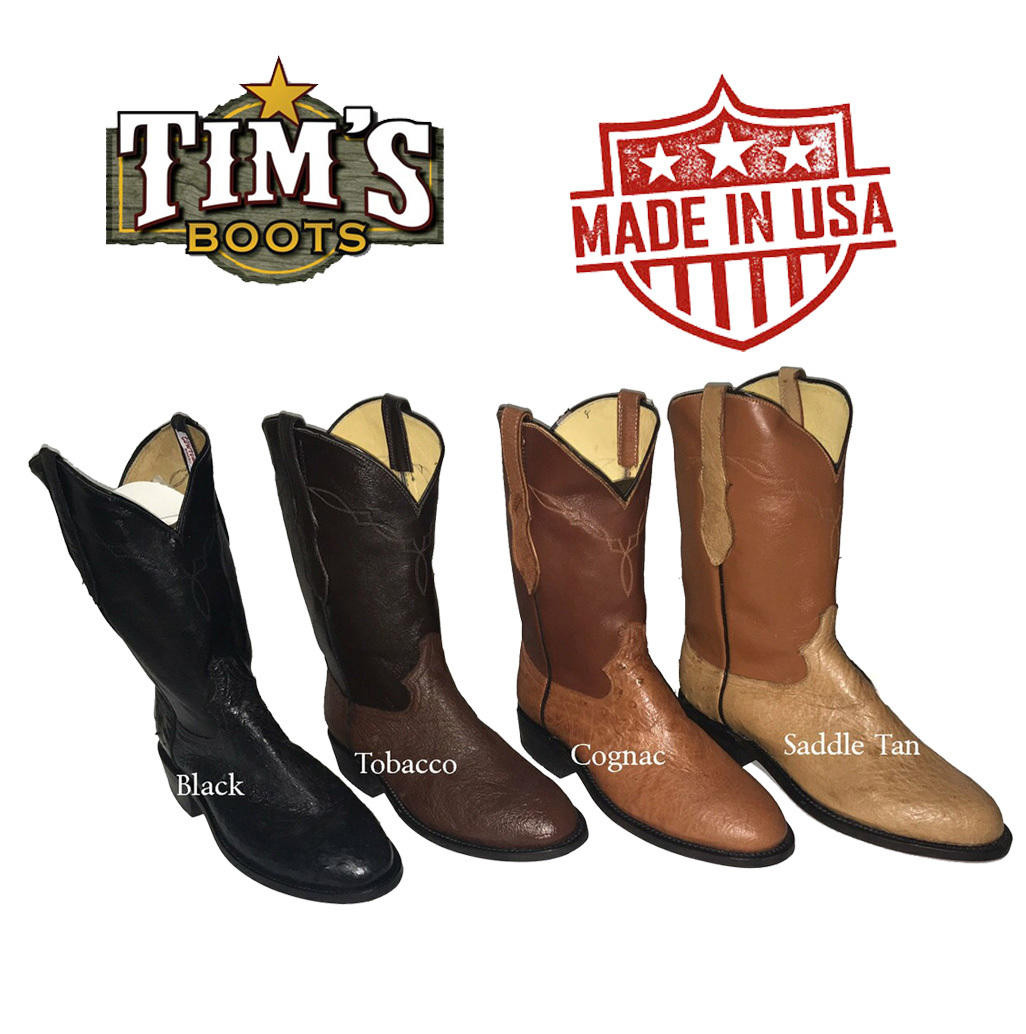 Cowtown Smooth Ostrich Cowboy Boots