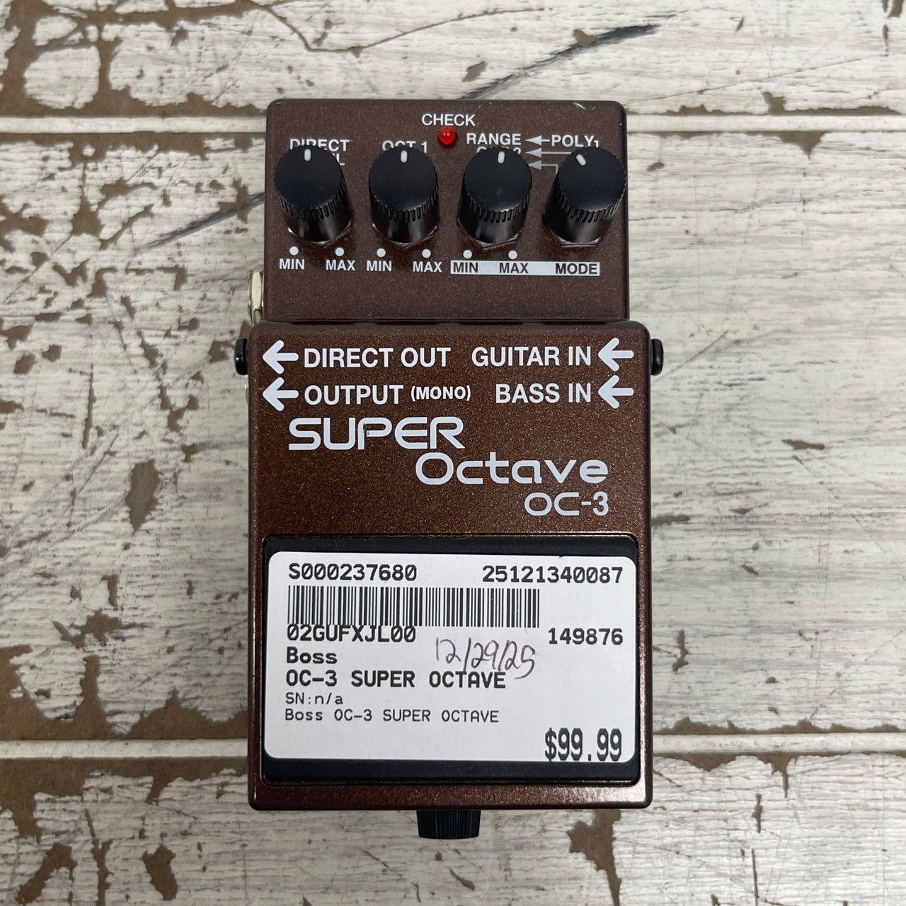 Used Boss OC-3 SUPER OCTAVE Octave Pedal