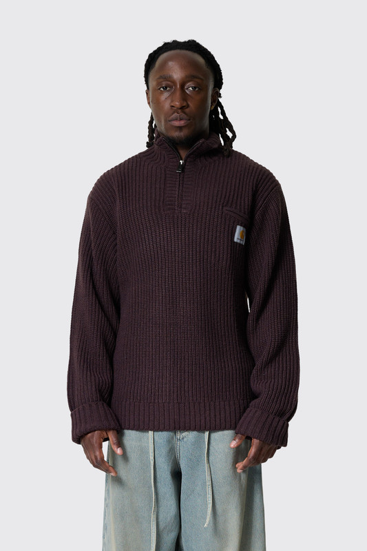 Carhartt WIP Detroit Half Zip Sweater 33HXX Palisander - Calico Club