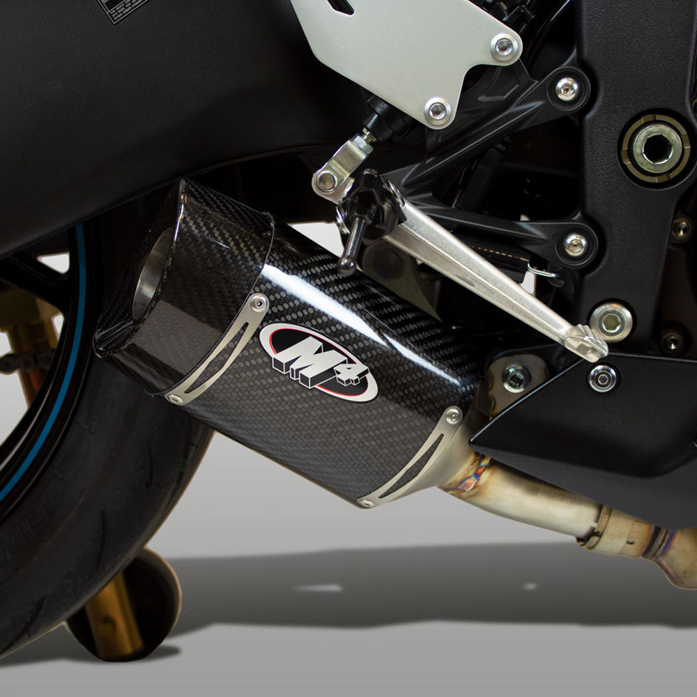 M4 Kawasaki ZX6R 2009-2025 Carbon Street Slayer Slip On Exhaust