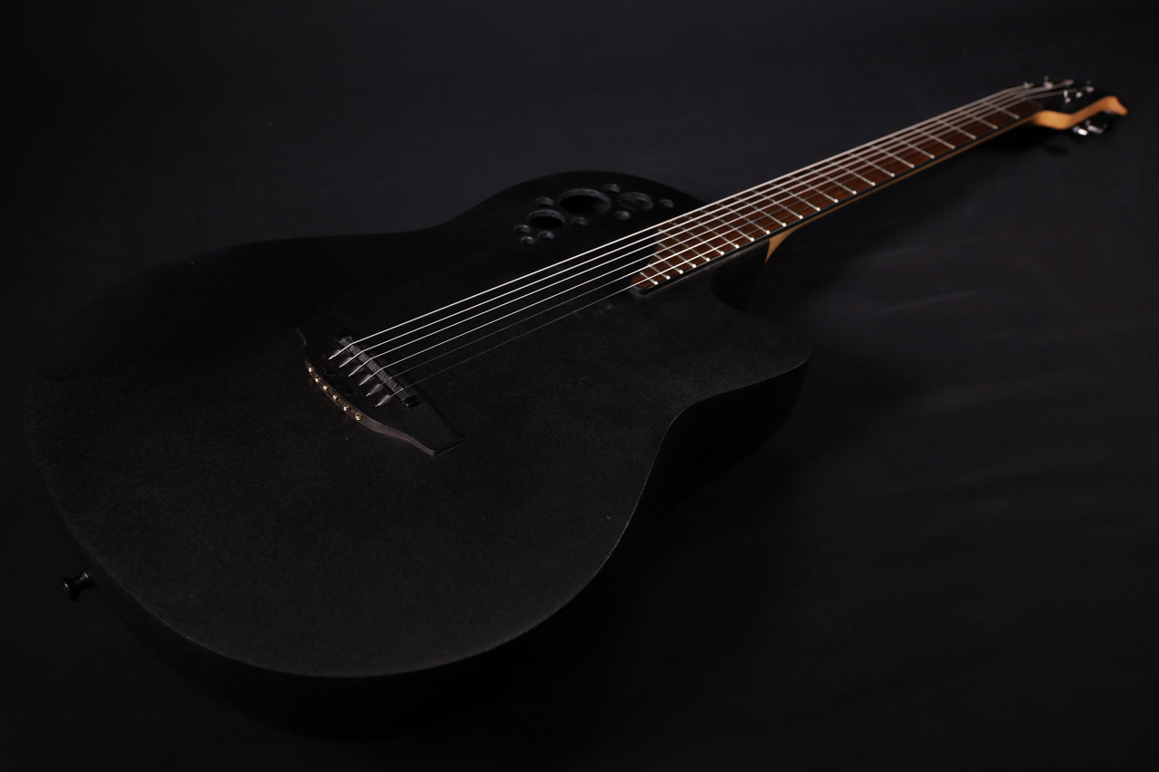 Ovation Elite TX 1778TX-5 Mid Depth Acoustic Guitar Black USED 481