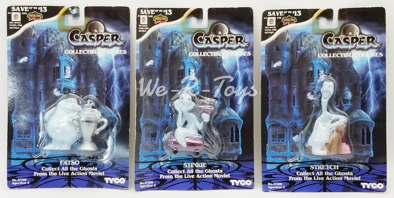 Casper Lot of 3 Collectible Ghost Figures Stinkie Stretch Fatso