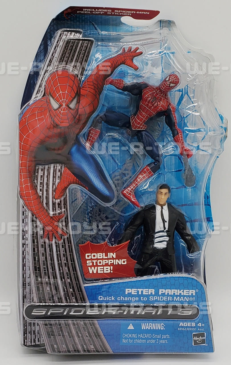 Marvel's Spider-Mans 3 Peter Parker Action Figure Hasbro 2007 No