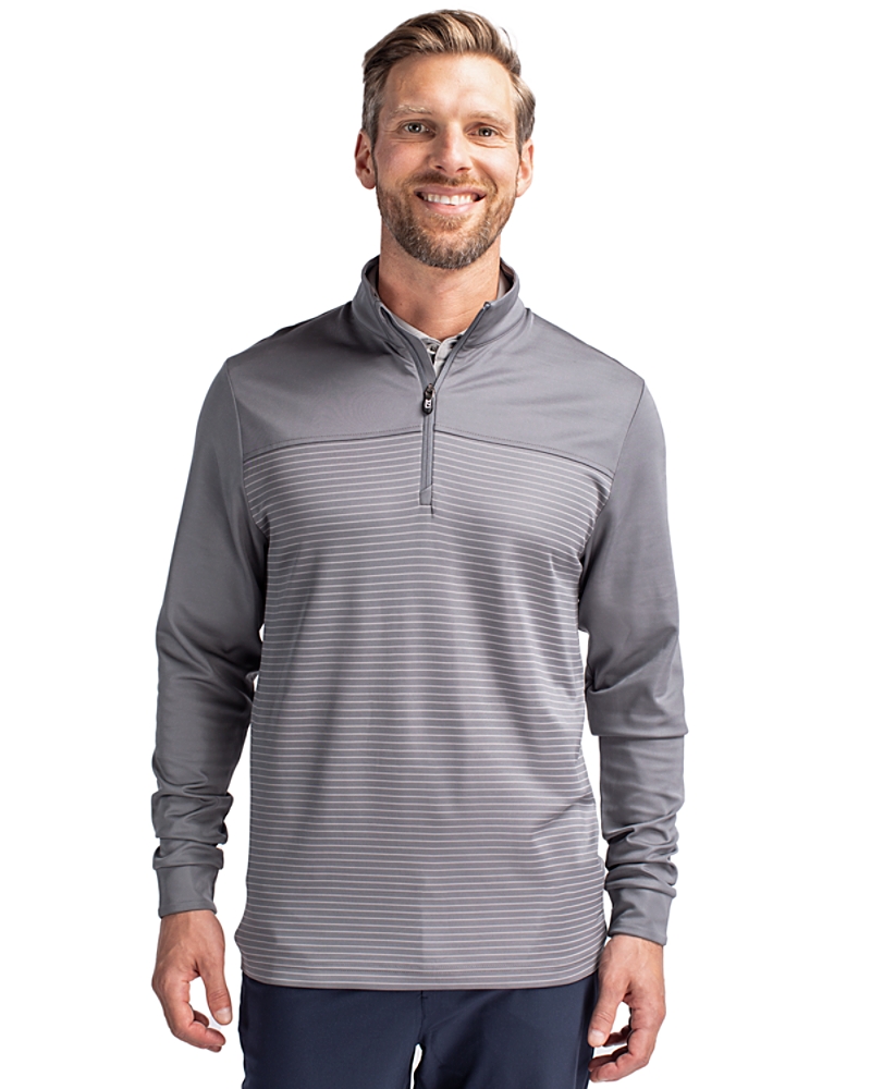 Cutter & Buck Traverse Recycled Stretch Stripe Mens Big & Tall