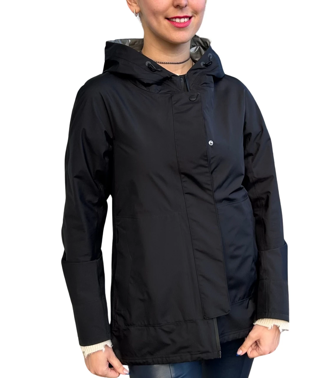Herno A-Line Laminar Jacket in Black