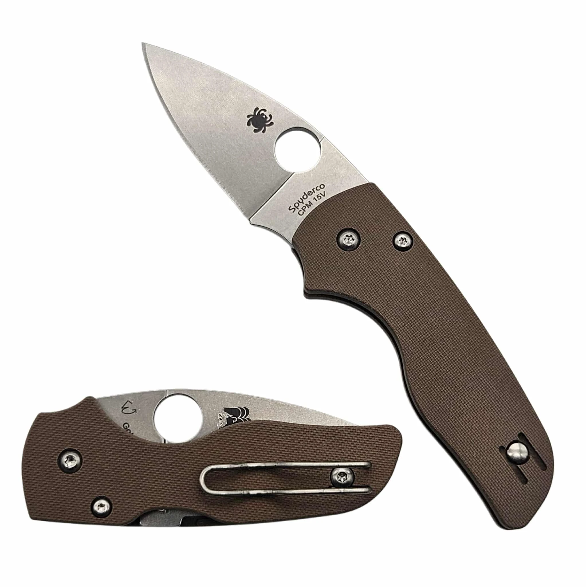 Spyderco Lil' Native Compression Lock Folder Brown G-10 3