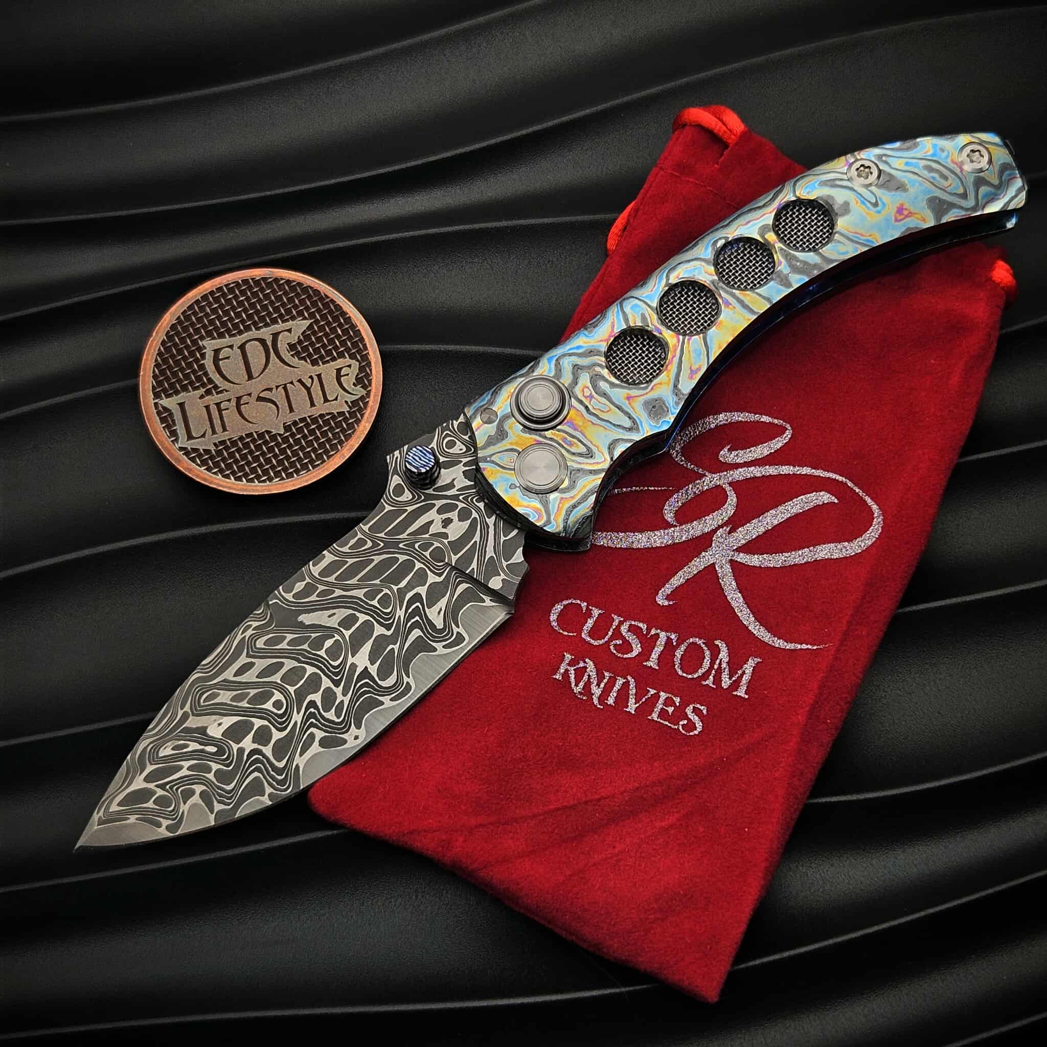 Sergey Rogovets Red Horseman Zircuti Handle Magnacut Core Damascus