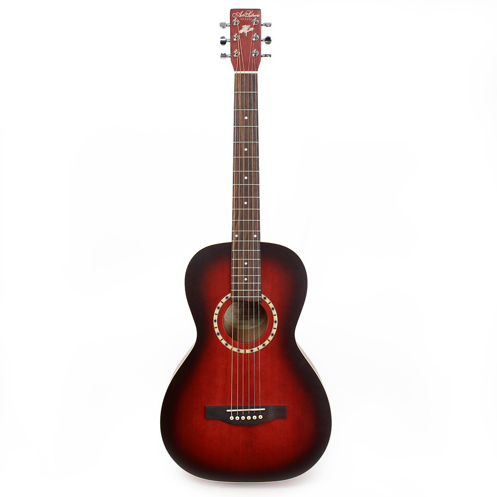 Art & Lutherie Ami Spruce Parlor Acoustic Guitar in Burgundy w