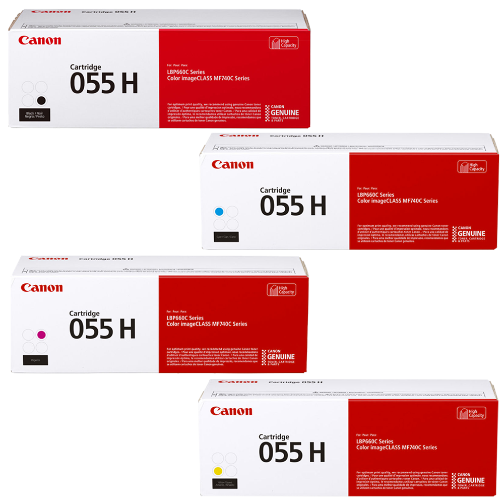 Canon 055H Set | 4-Pack Original Toner Combo | All Colors - Toner Buzz