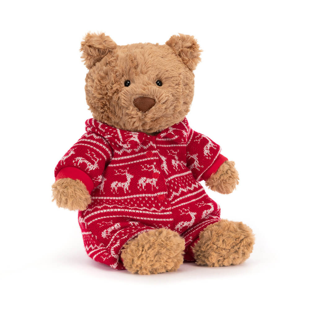 Bartholomew Bear Winter Pyjamas – Produit Officiel Jellycat