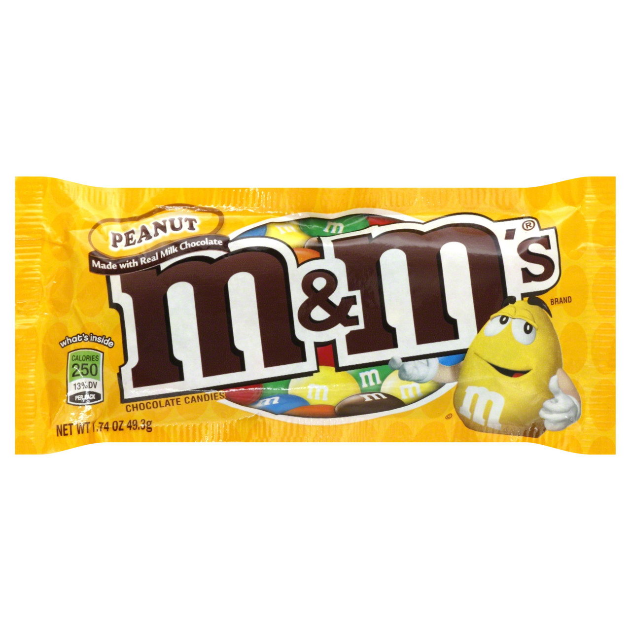M&M's, Chocolate Candies, Peanut, 1.74 oz. Bags (48 Count) - RocketDSD