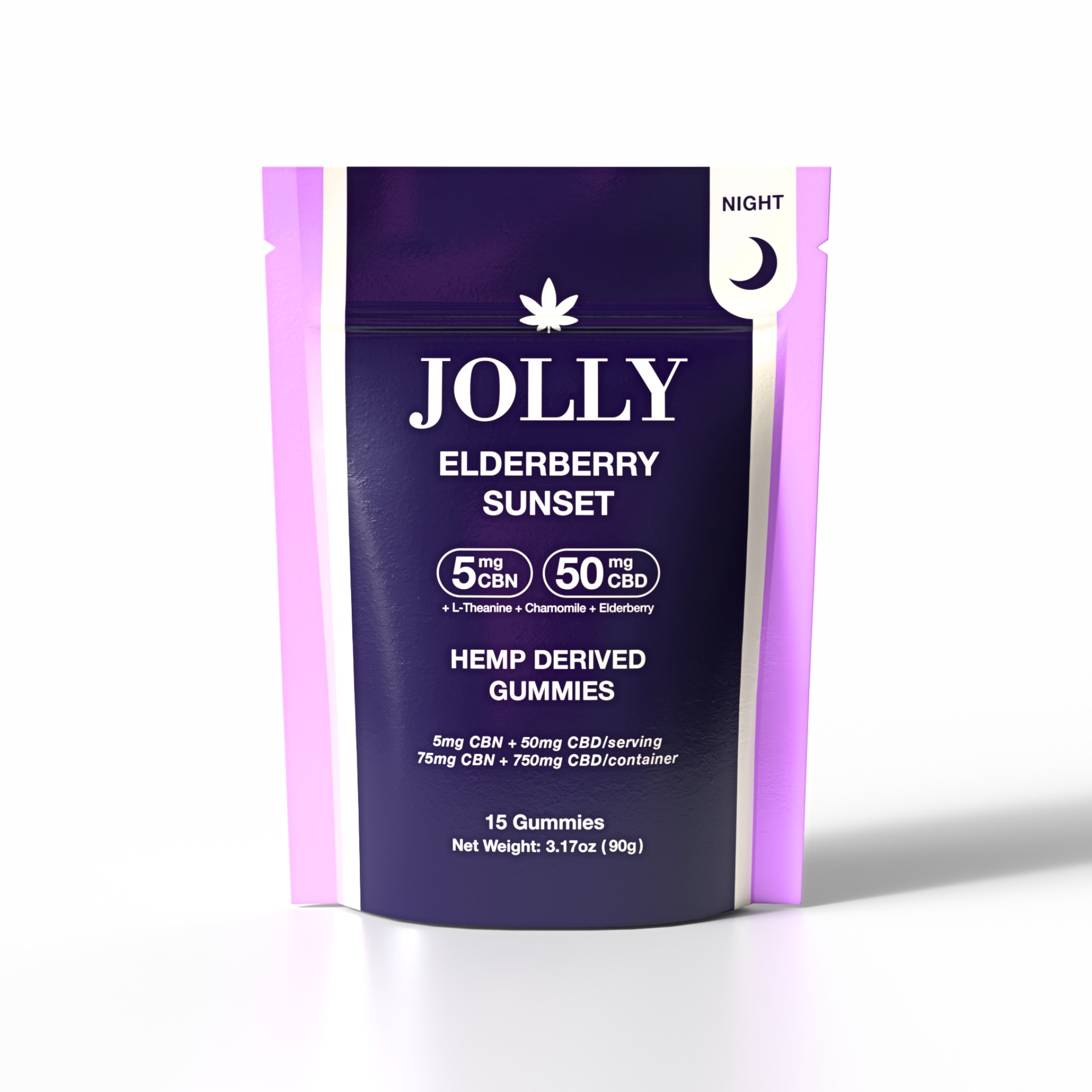 Jolly CBN + CBD Elderberry Sleep Gummies - Calm Leaf
