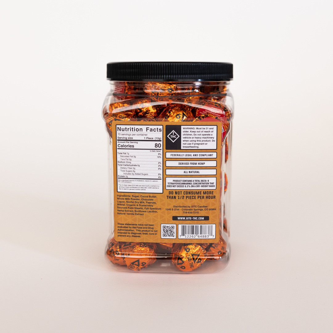 Xite Delta 9 THC + CBD Peanut Butter Nuggets - Calm Leaf