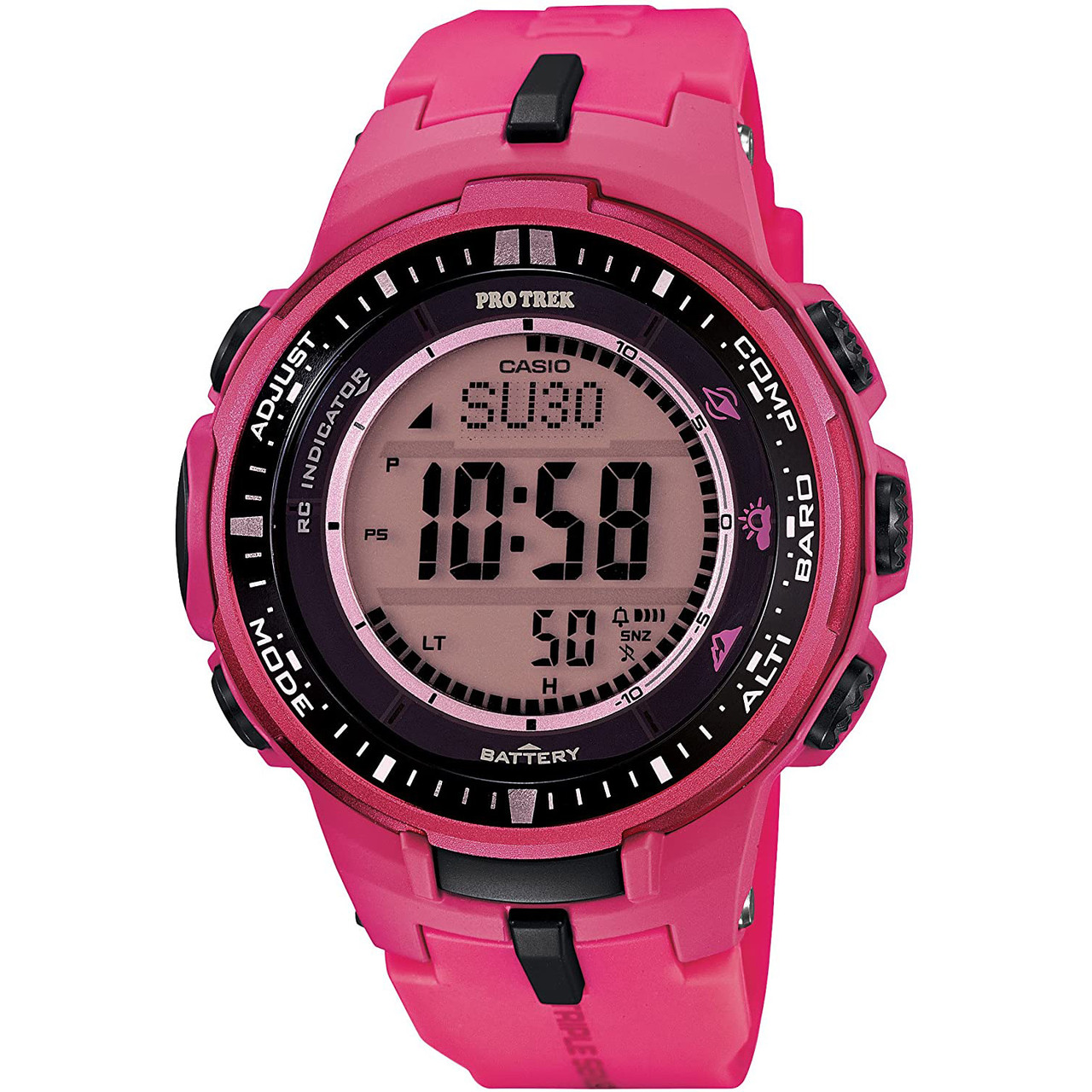 Casio Pro Trek Pink | PRW-3000-4BER | PRW-3000-4B | Triple Sensor