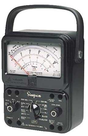 Simpson 12392 (260-8PRT) Analog Multimeter, 260 Series, 0ohm to