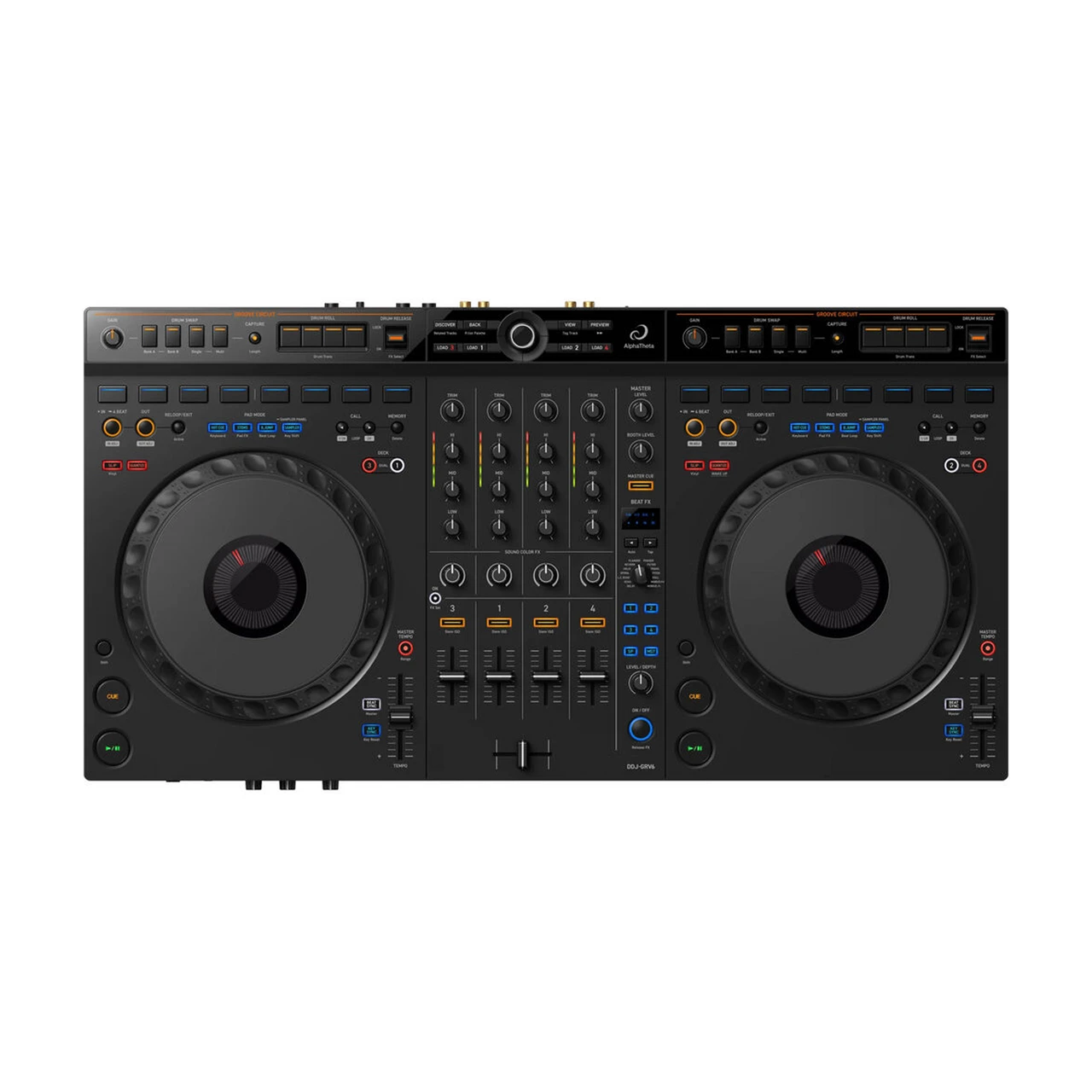 AlphaTheta DDJ-GRV6 4-Channel DJ Controller | Gear Club Direct