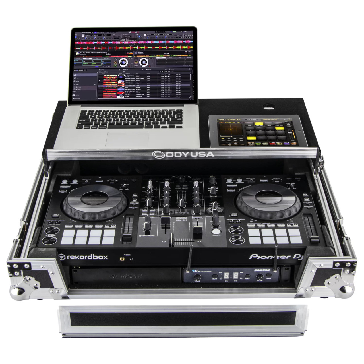 ODYSSEY Pioneer DDJ-800 / XDJ-RR Flight Case with Bottom 1U Rack