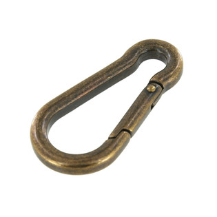 B9757 Antique Brass, Carabiner, Solid Brass-LL - Buckleguy.com