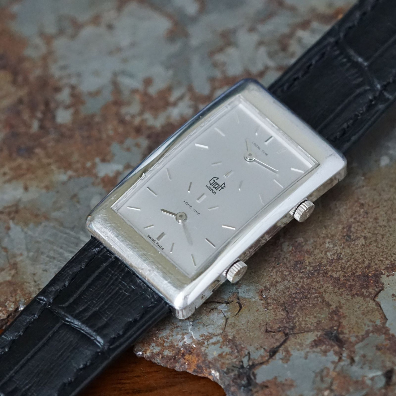 Chopard Retailed by Graff London Two Time Zone 18k White Gold