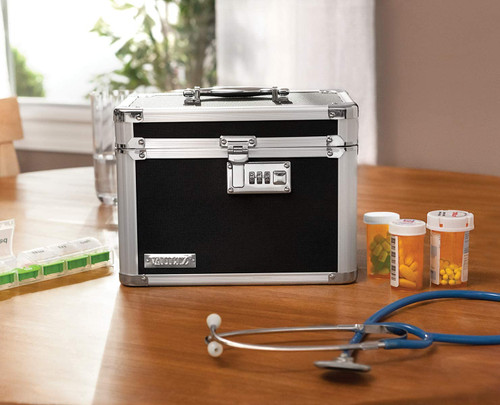 Vaultz Locking Security Box, Black - VZ00102-2-CAM