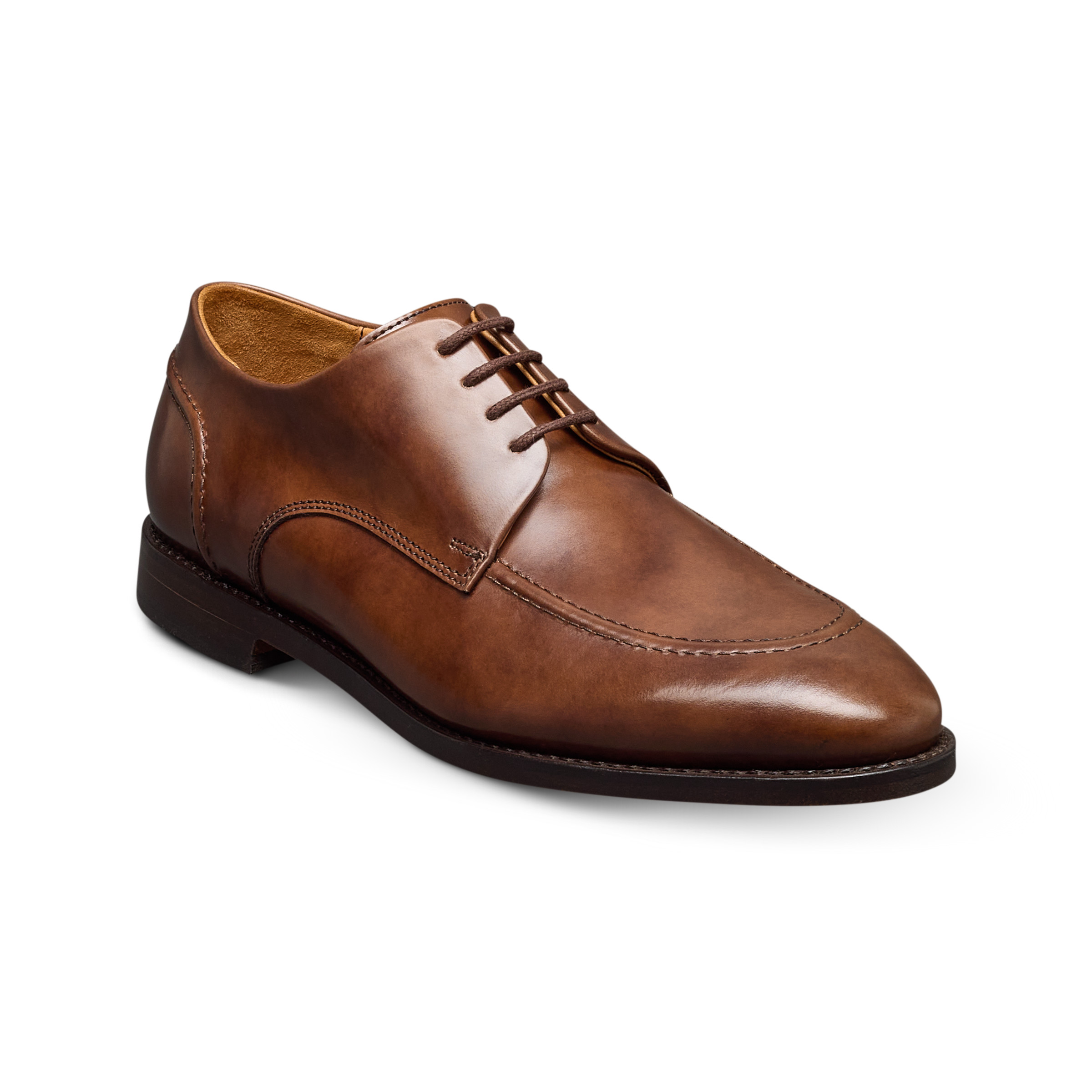 Allen Edmonds Raymond Apron-toe Derby Brown Museum Calfskin
