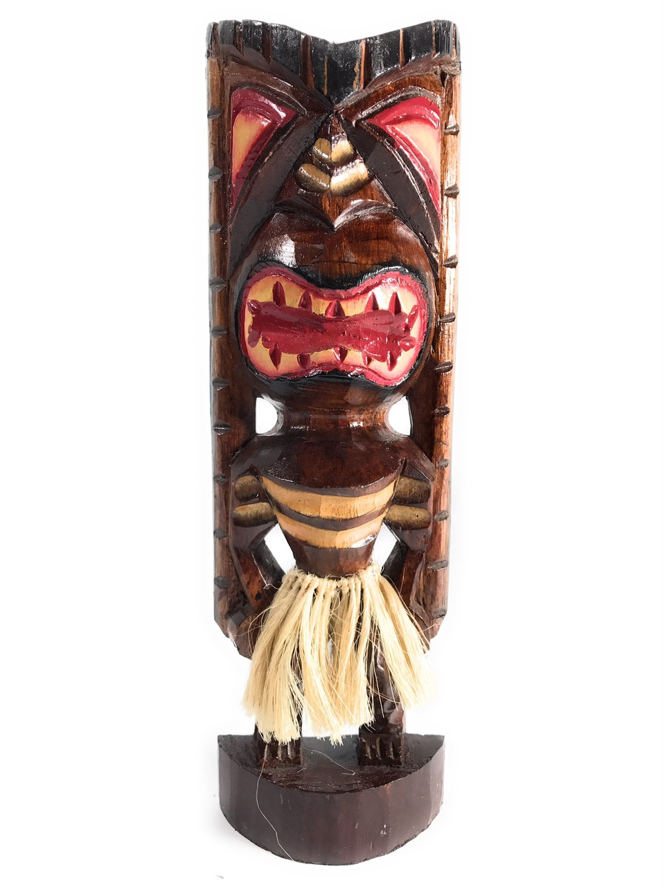 Hula Fire Dancer Tiki God 12 in - Hand Carved Statue