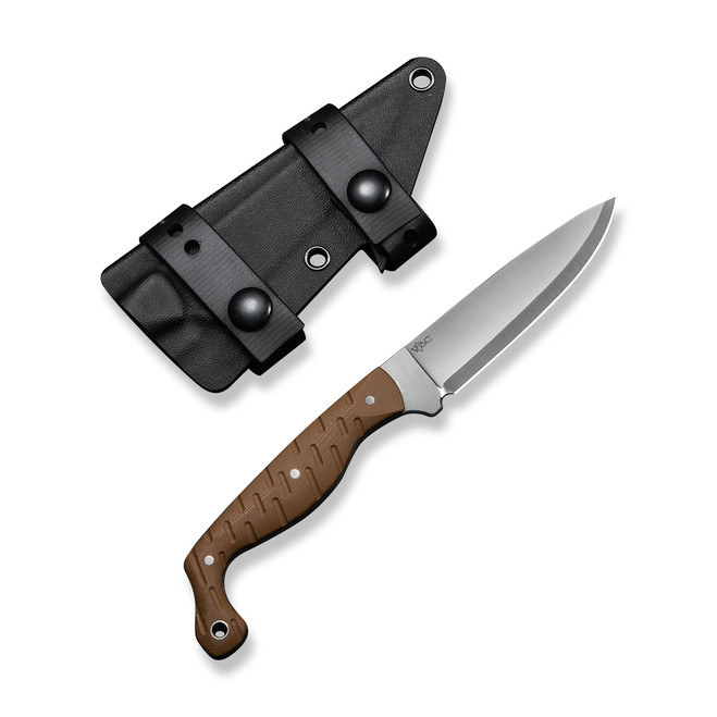 Pre-Order Ships Aug 27) Civivi MDRN Hunter Fixed Blade Knfe Brown