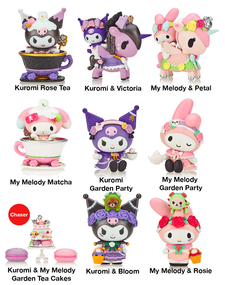 Tokidoki x Kuromi & My Melody Garden Party Blind Box - myplasticheart