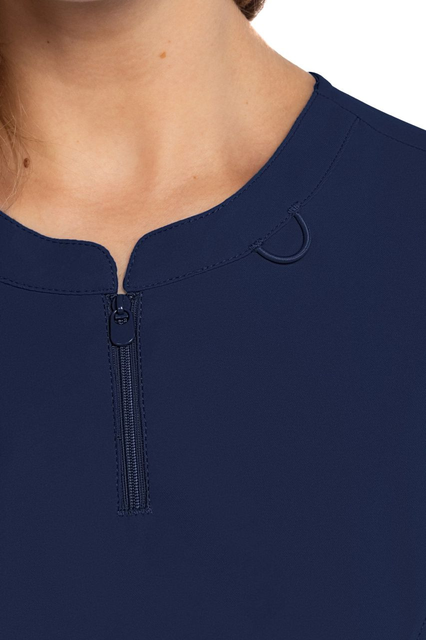 Med Couture Insight Zip Front Henley Top - Scrub Hub KC