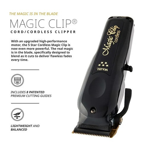 WAHL Professional 5 Star Magic Cordless Clipper - Black