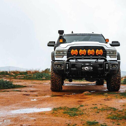 KC HiLites SlimLite 8 In. LED - Light Shield - Amber 5208 - OK4WD