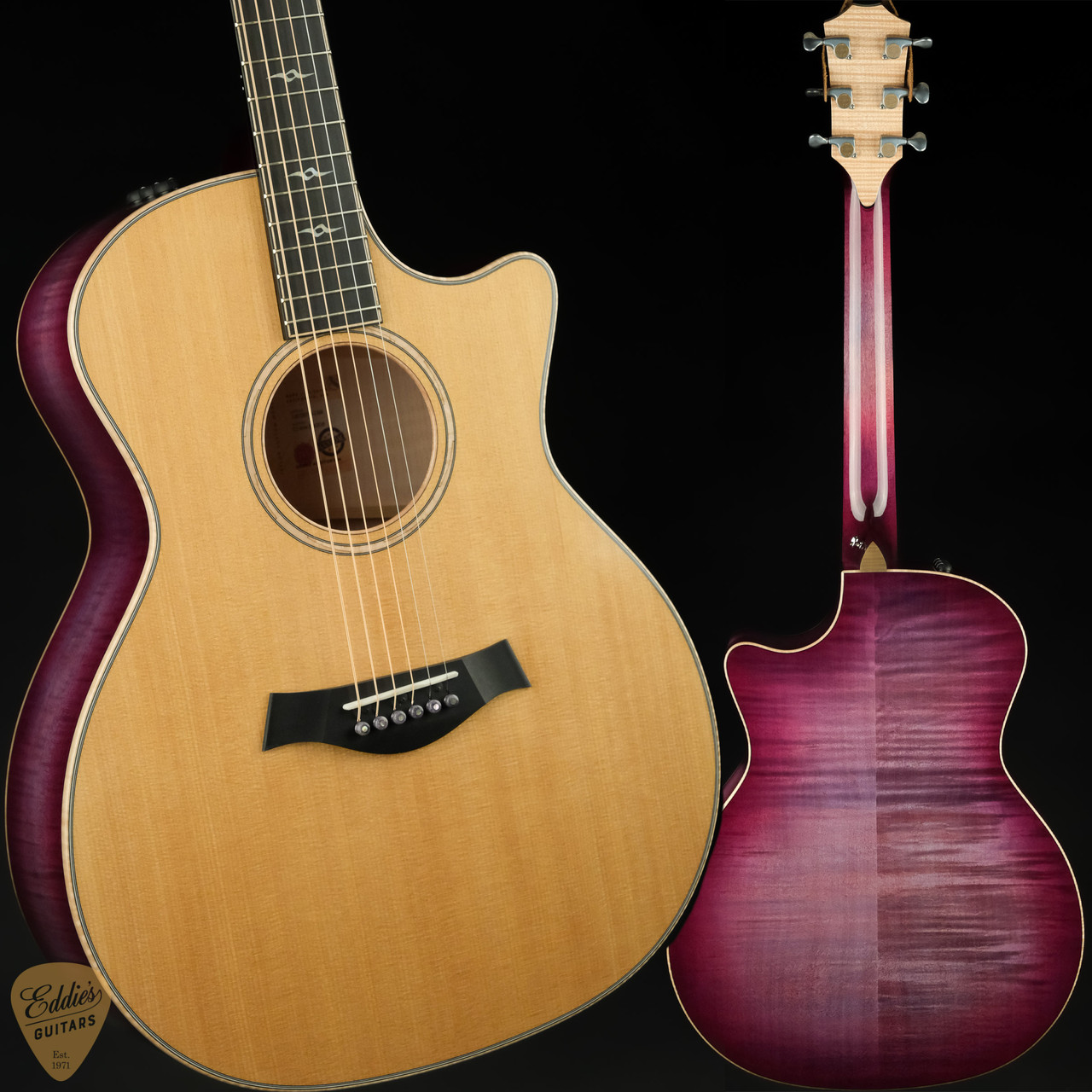 2024 - Taylor Custom #8 GA Sitka Spruce/Flame Maple - Lilac Wine