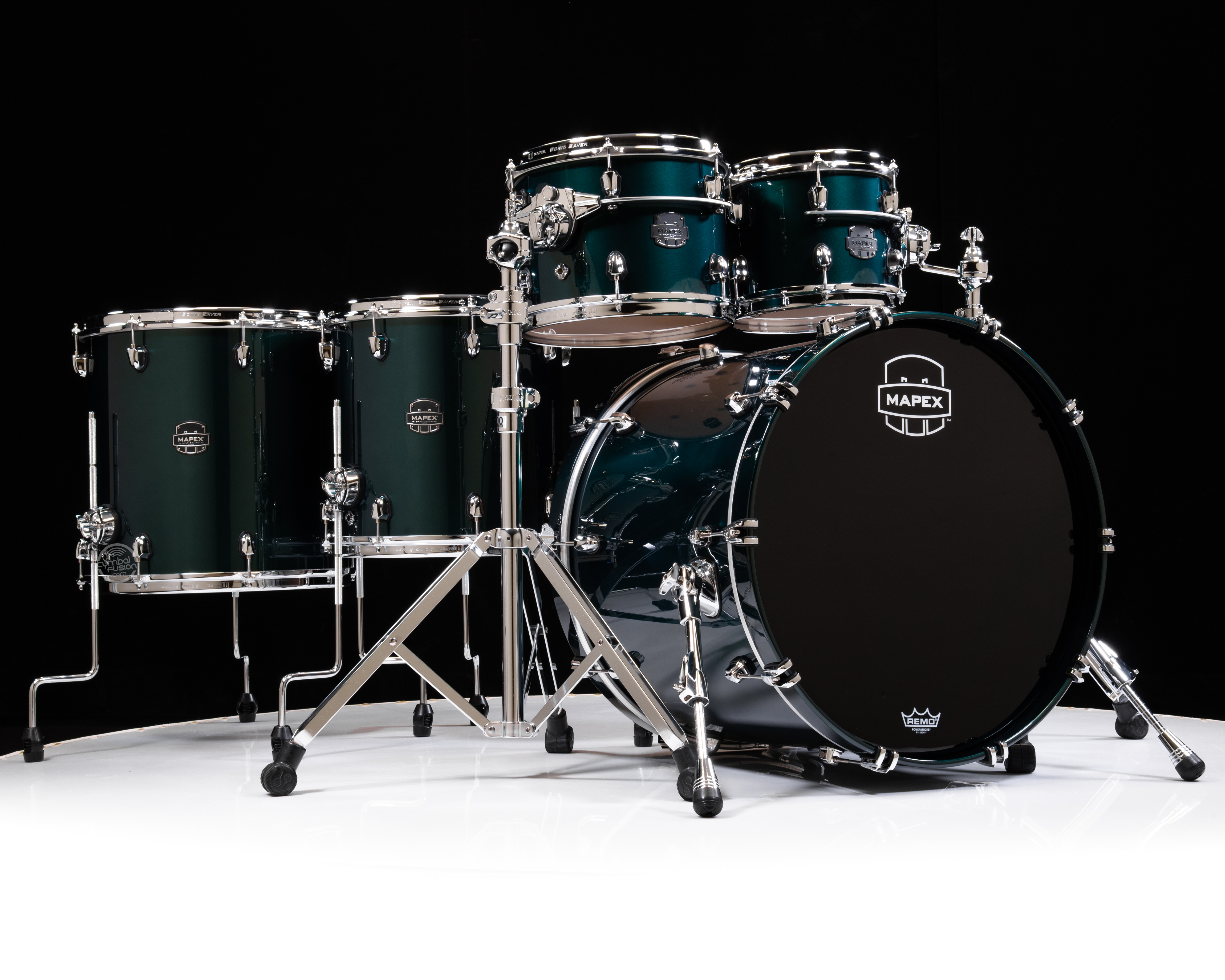 Saturn Evolution Maple/Walnut 5pc Workhorse Kit - Brunswick Green