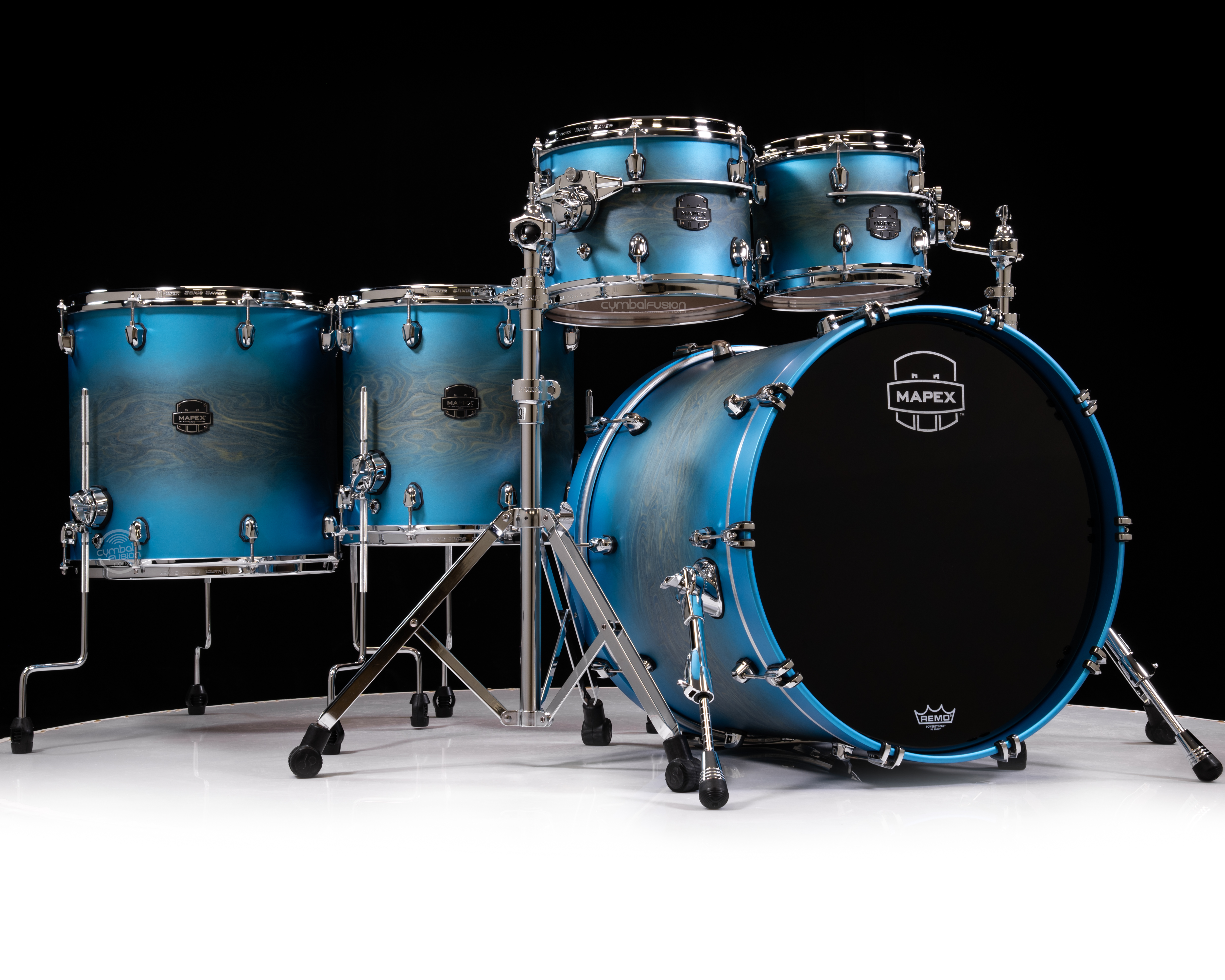 Saturn Evolution Maple/Walnut 5pc Workhorse Kit - Exotic Azure Burst