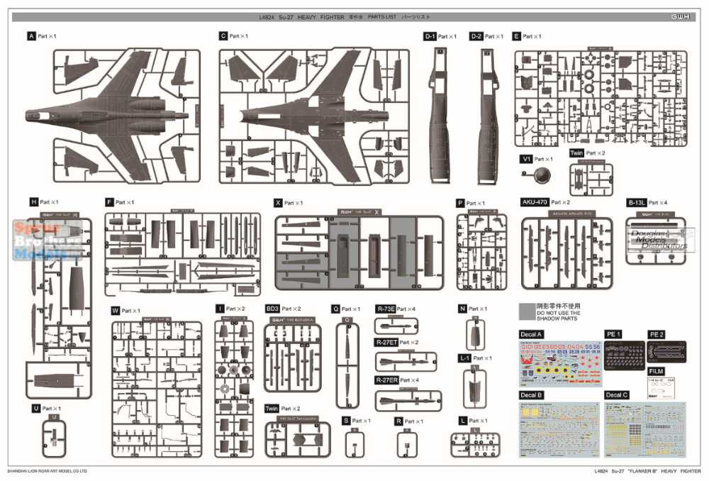 LNRL4824 1:48 Great Wall Hobby Su-27 Flanker B - Sprue Brothers