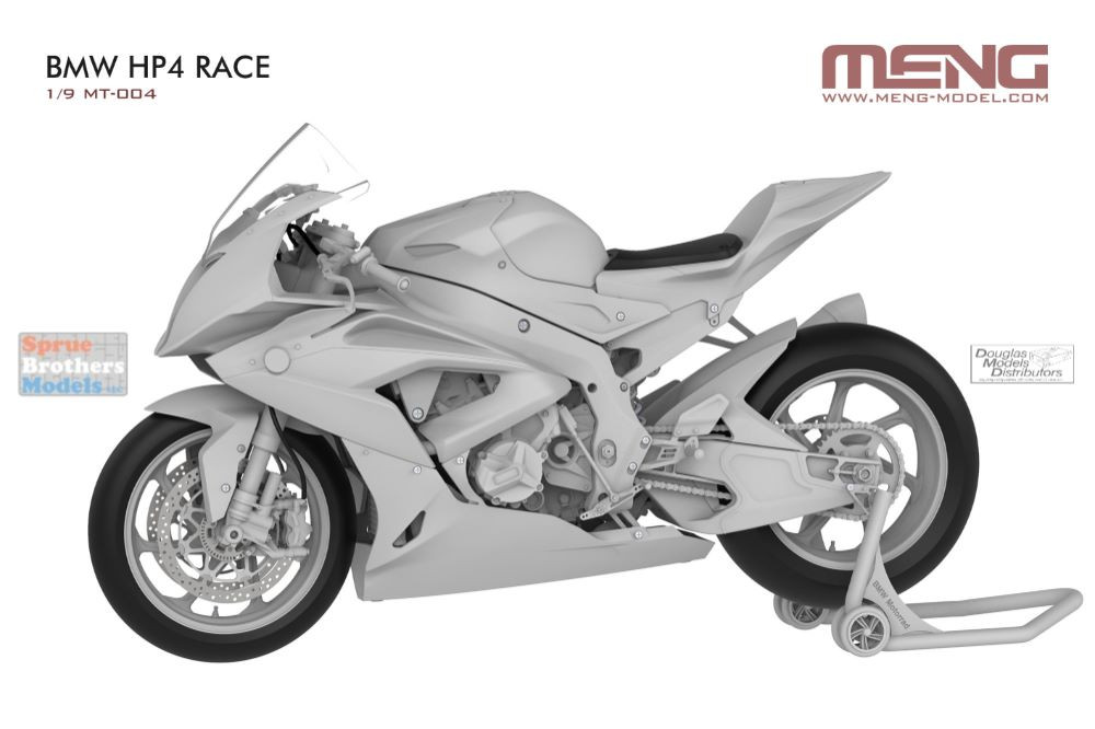 MNGMT004 1:9 Meng BMW HP4 Race Motorcycle - Sprue Brothers Models LLC