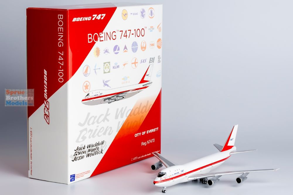 NGMBOE004 1:400 NG Lite B747-100 Reg #N7470 'City of Everett' (pre