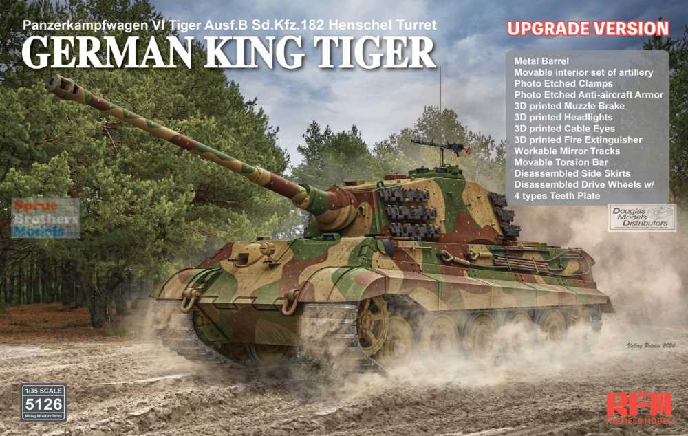 RFMRM5126 1:35 Rye Field Model King Tiger Sd.Kfz.182 Henschel