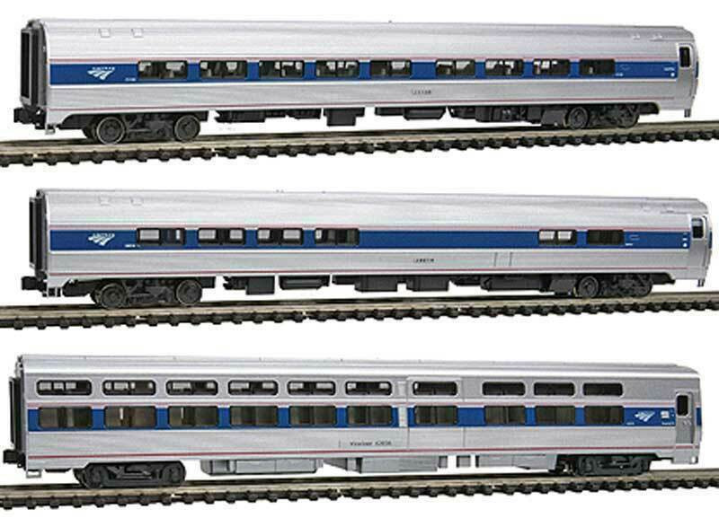 Kato ~ N Scale ~ Amtrak 3 Car Set Amfleet Viewliner Phase VI ~ 106