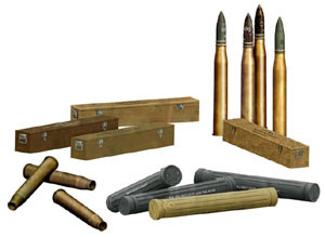 German 8.8cm L/71 Tank Gun Ammo/Accessory Set for Pak 43/41 1-35