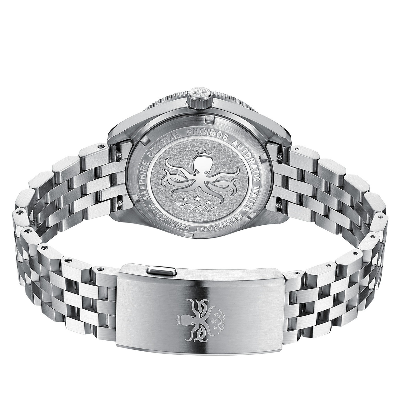 PHOIBOS WAVE MASTER GMT 200M Automatic Diver Watch PY049C Black