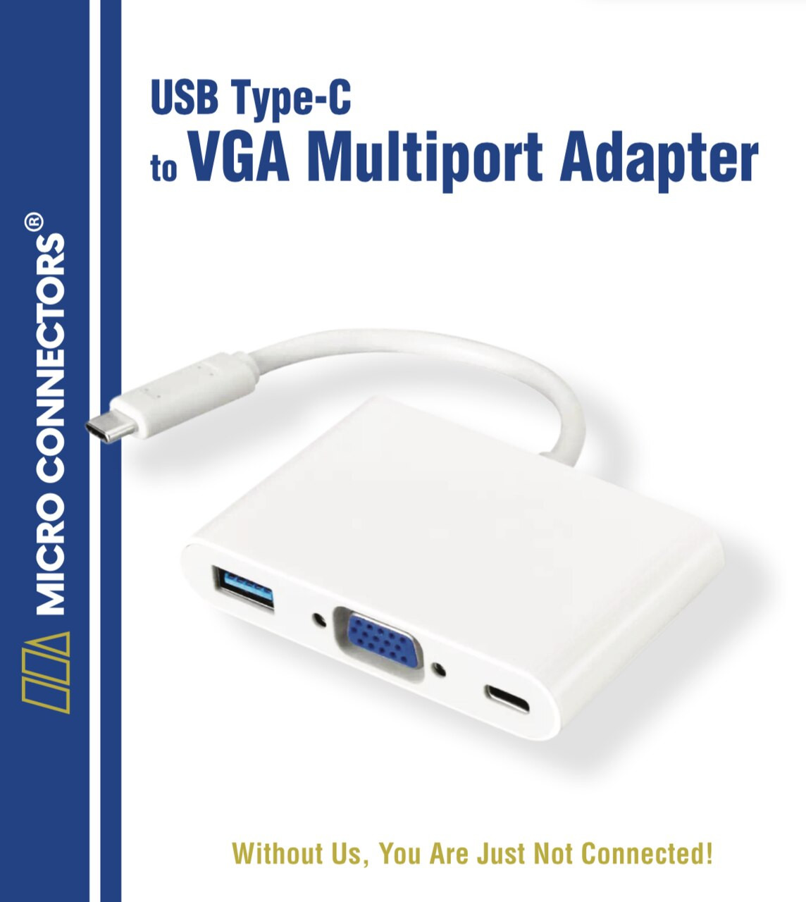 USB-C to VGA Multiport Adapter | USB-A & USB-C Charging | Micro