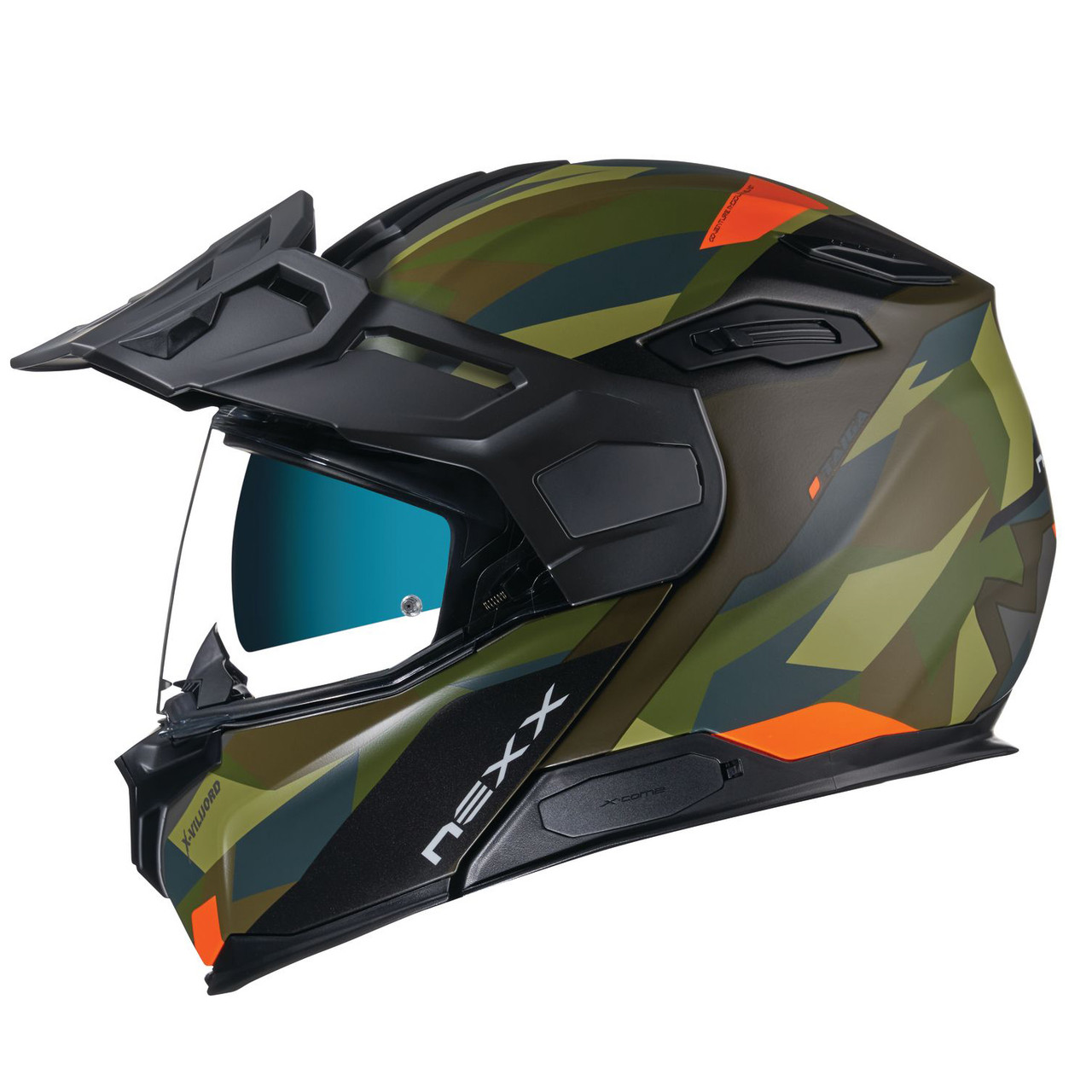 Nexx X Vilijord Taiga Helmet - Green/Orange Matte - Medium (CLOSEOUT)