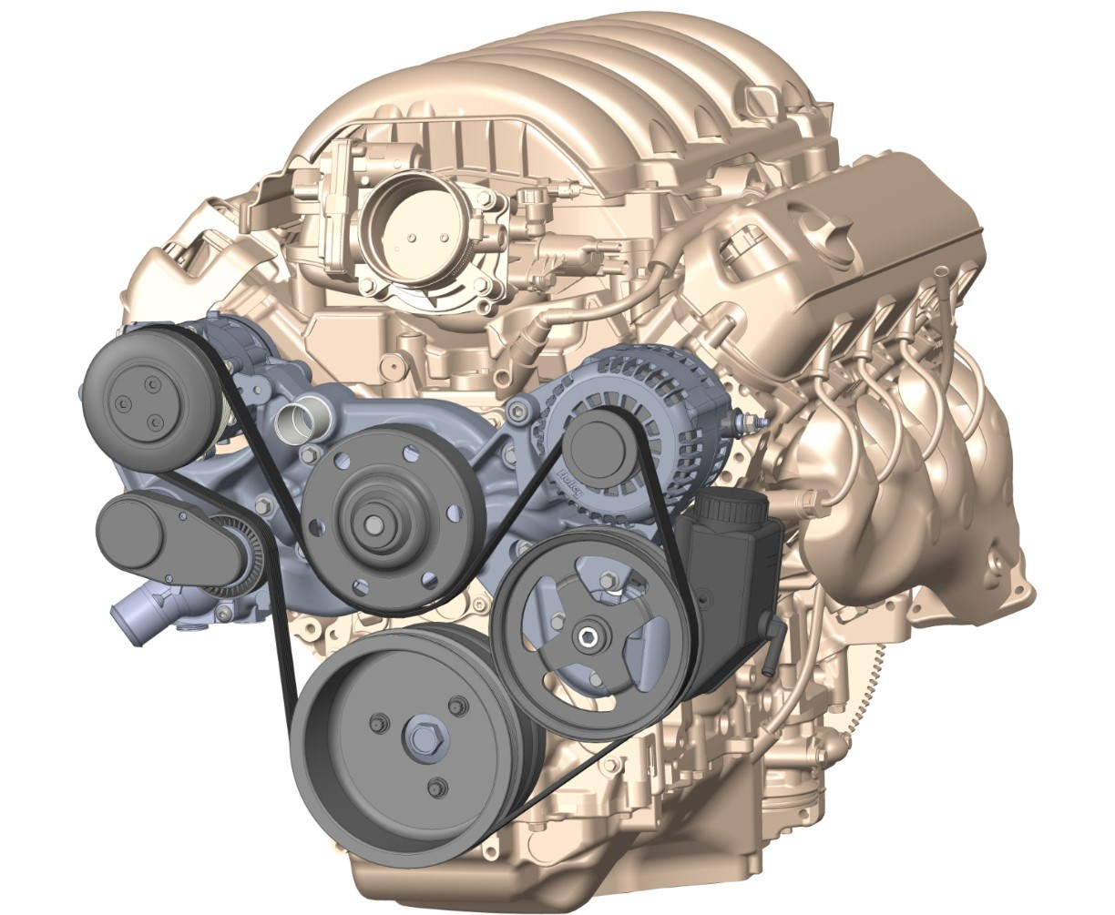 Holley GM LS Gen III/IV Mid Mount Accessory Drive System 20-185P