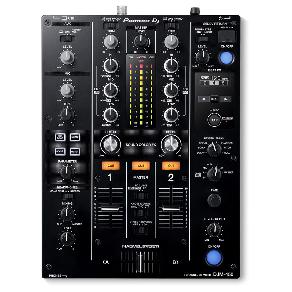 PIONEER DJ DJM-450 2-Channel DJ Mixer | EMI Audio
