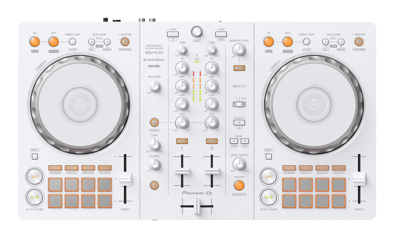 Pioneer DJ DDJ-FLX4-W 2-Channel DJ Controller For Rekordbox and