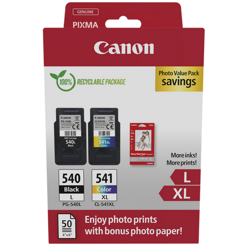Canon PG540 & CL541 Original Ink Cartridges - Genuine Quality for