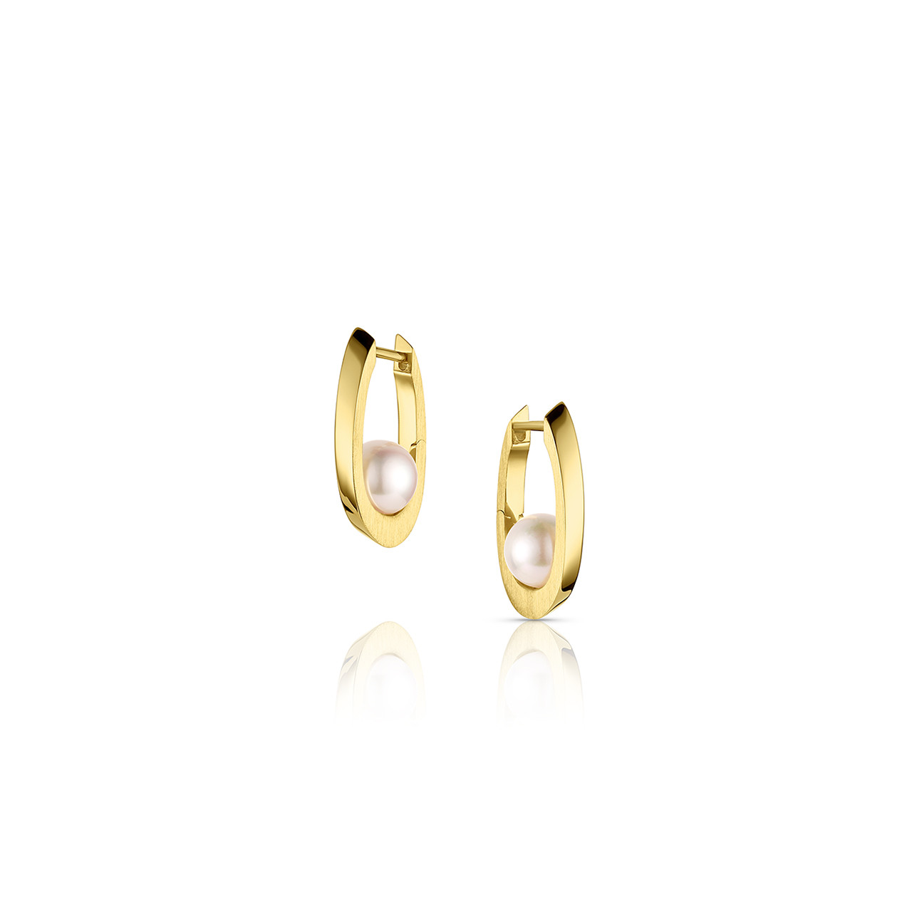 XOX Uno Pearl & Yellow Gold Earrings