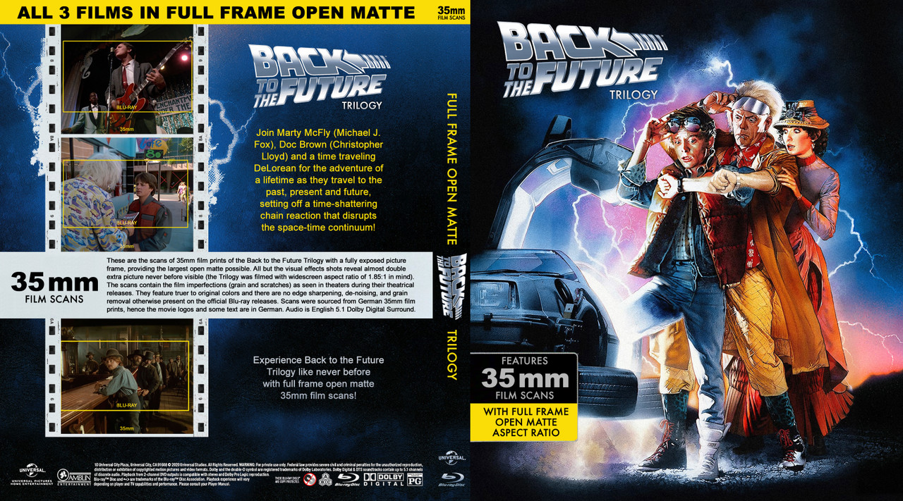 Back To The Future - Trilogy Rare Open Matte - Blu Ray