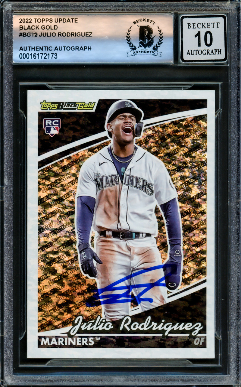 Julio Rodriguez Autographed 2022 Topps Update Black Gold Rookie